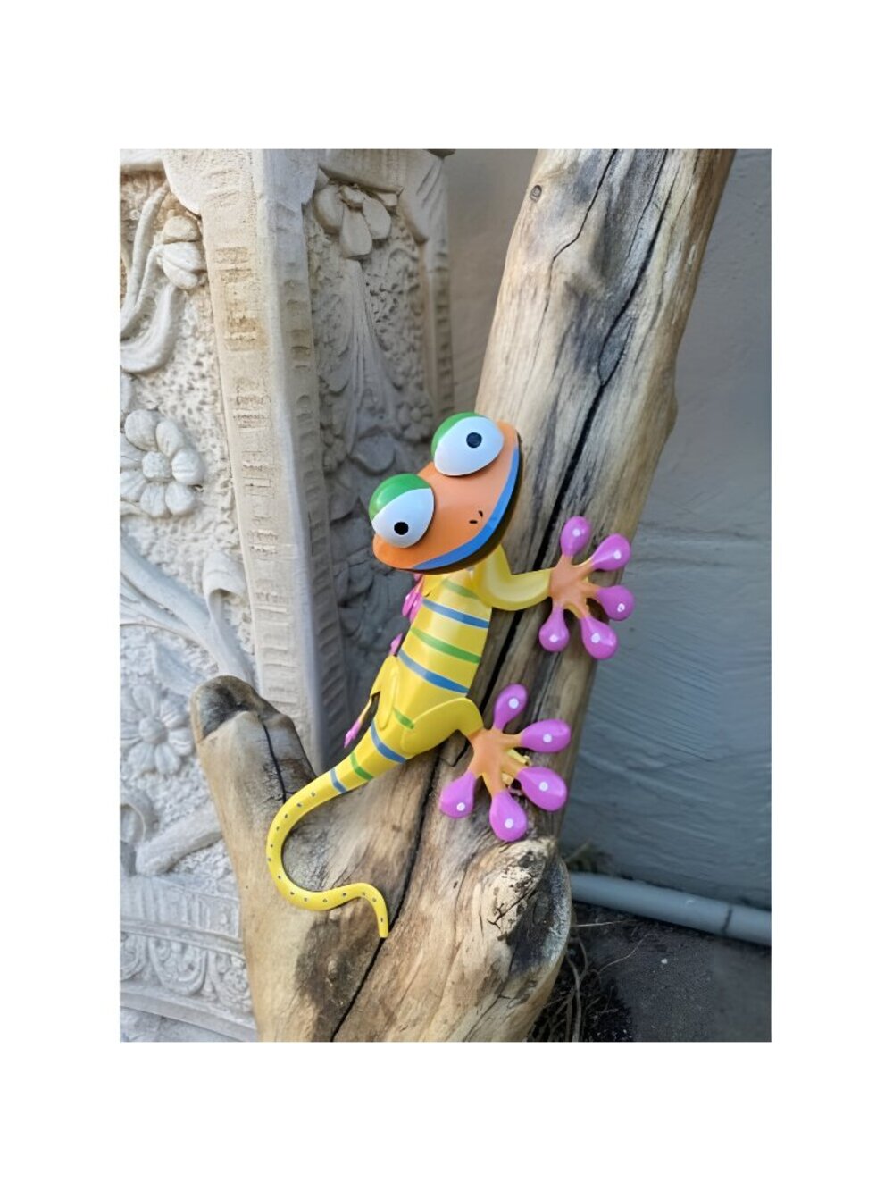 Metal Gecko Outdoor Wall Decor 4 Pack Lizard Art Garden Sculptures
